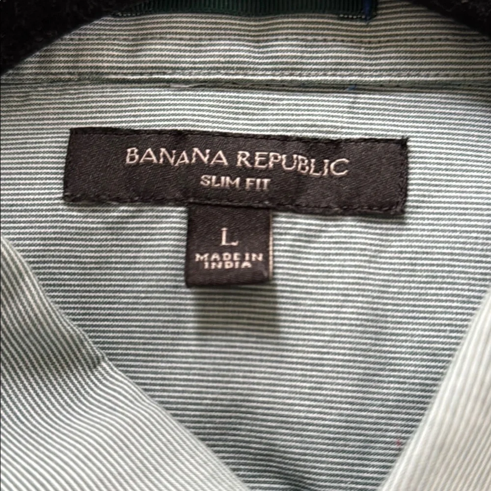 Banana Republic Green Western Slim Fit Casual Button Down Shirt #209